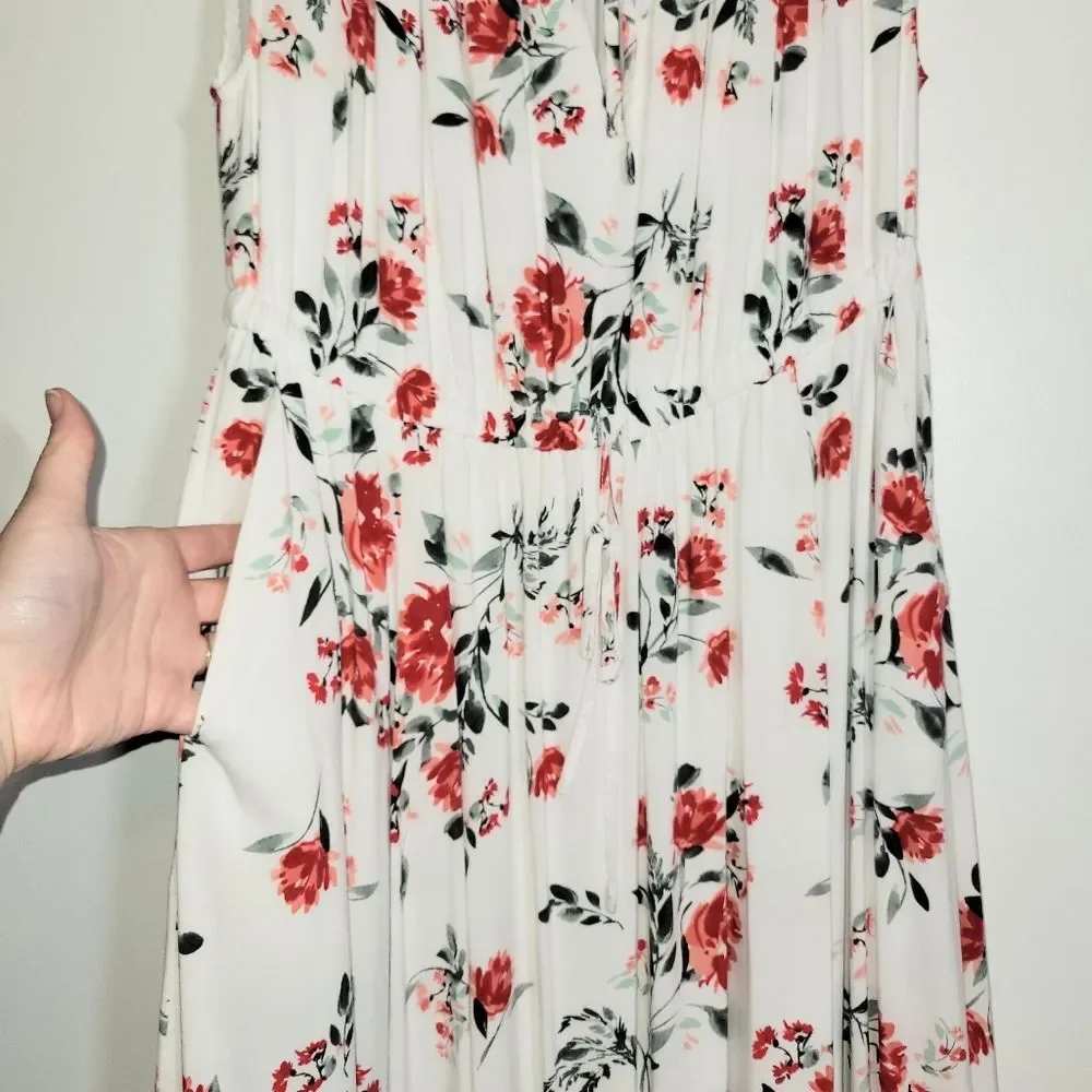 Torrid Midi Challis Floral Dress 0 0X - Picture 3 of 13